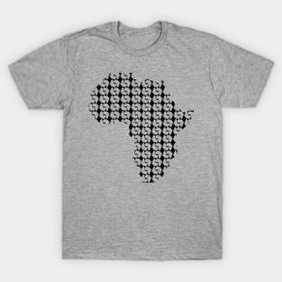 Africa Map in Geometric Pattern T-Shirt